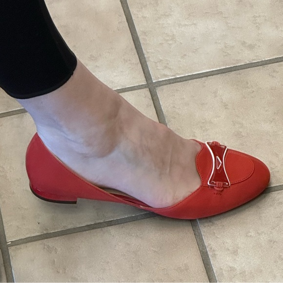 Tods red suede d’Orsay flats - Picture 5 of 5